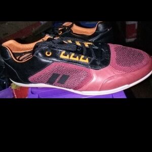 Men's Black and Red Sneakers